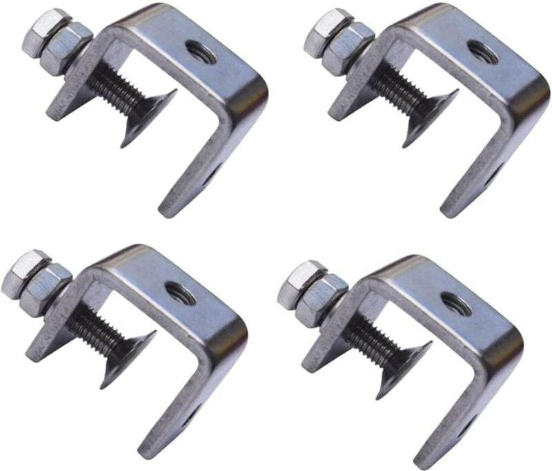 Stück C-förmige Schraubstockklemmen aus Edelstahl 304, robuste Holzbearbeitungszwingen mit breiter Backenöffnung - Ahlse...