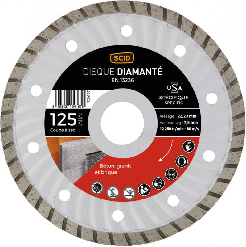 Spezifischer gezackter Scheibe 125 22,23