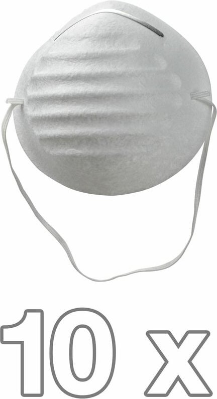 KesTek Mundschutzmaske Staubmaske Schutzmaske 10er Set PET Maske mit Nasenrücken