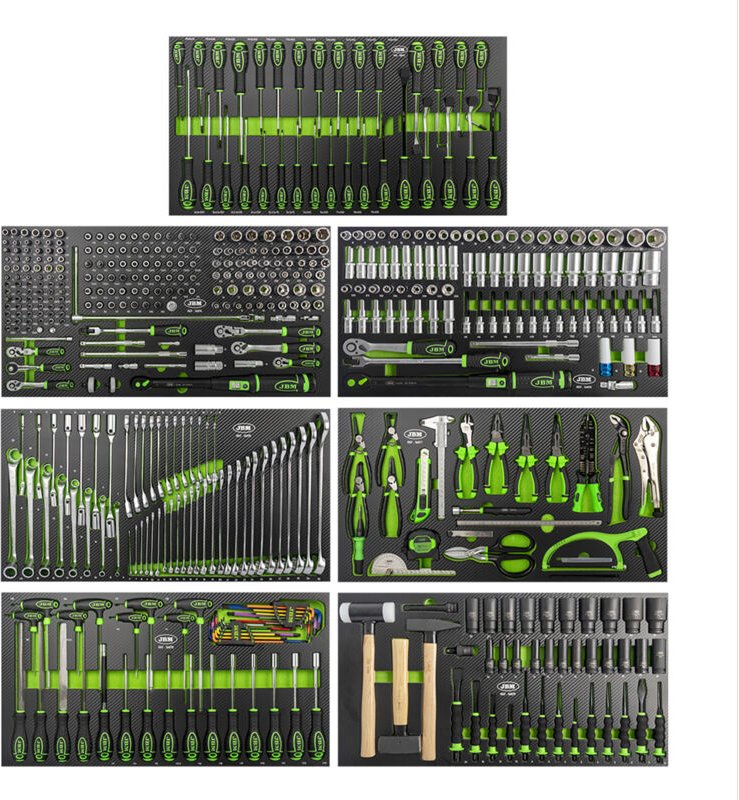 JBM54689 Set mit 7 EVA Carbon Modulen für Werkzeugwagen