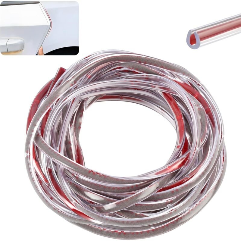 CCYKXA Transparenter PVC-Türschutz für Autos, 5 m langer Kantenschutzstreifen, U-förmiger Schutz für SUVs, MPVs und die ...