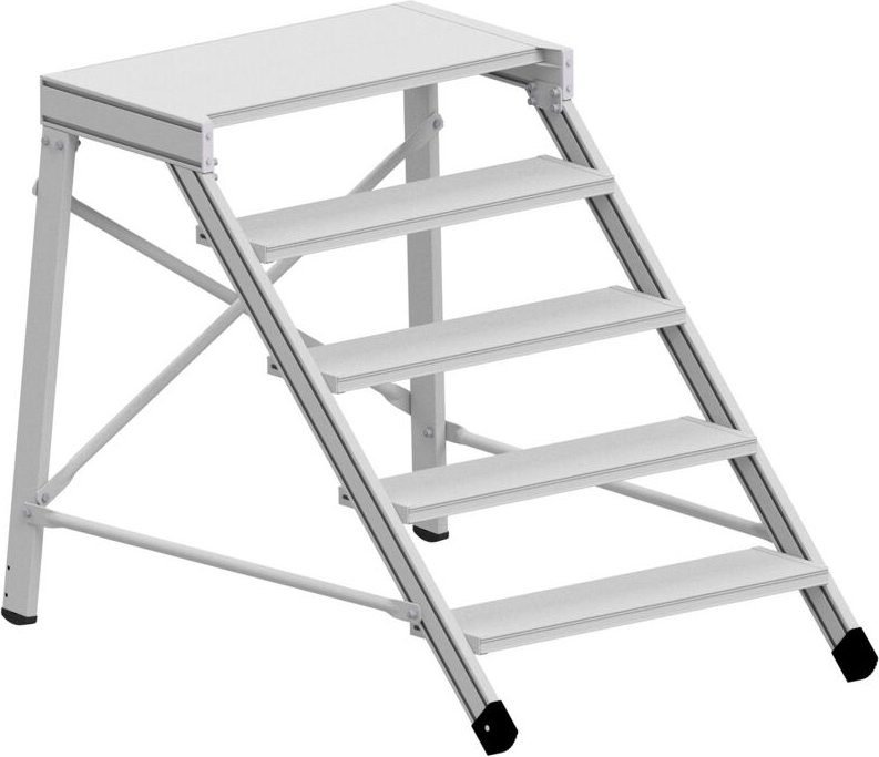 Hymer Treppentritt mit großflächiger Plattform 0,6m Stufenbreite 4 Stufen