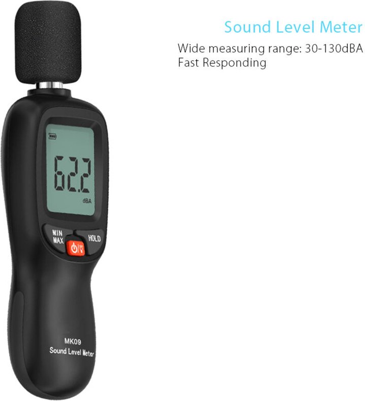 30-130 dB (a) lcd Digital Schallpegelmesser Rauschvolumenmessungsinstrumente Dezibel Überwachungstester - Meterk
