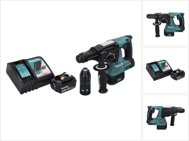 Makita DHR 243 RF1 Akku Bohrhammer 18 V SDS plus Brushless + 1x Akku 3,0 Ah + Ladegerät