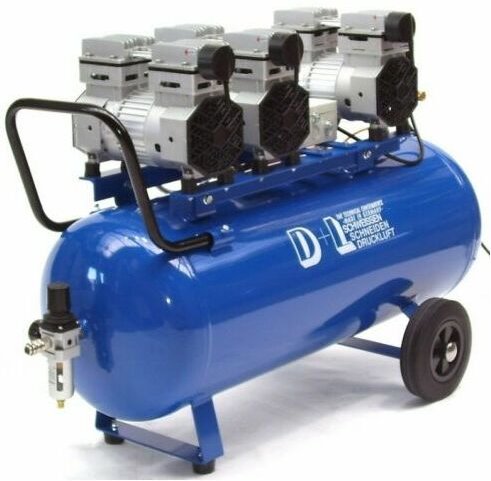 Apex - Druckluft Kompressor flüster leise V6 270/8/90W ölfrei incl. Filterdruckminderer