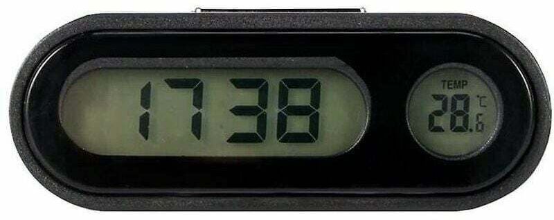 Autouhr, Auto-Digitaluhr mit Thermometer, Mini-Auto-Armaturenbrettuhr (Digitale Autouhr)