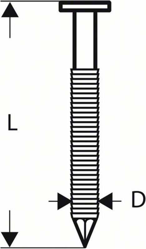 Rundkopf-Streifennagel SN21RK 60RG 2,8 mm, 60 mm, verzinkt, gerillt - Bosch