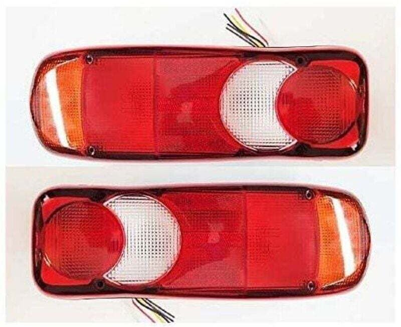 2 Rückleuchten für Lkw, Kipper, Traktoren, Anhänger, Fahrgestelle – Universalglühbirnen für 12 V und 24 V