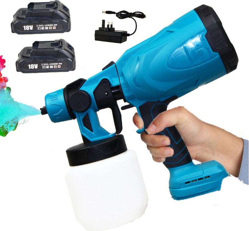 Teetok - Andere Malwerkzeuge, kabelloses Farbspritzgerät hvlp, elektrische 550-W-Spritzpistole, Handzaun-Lackierpistole,...