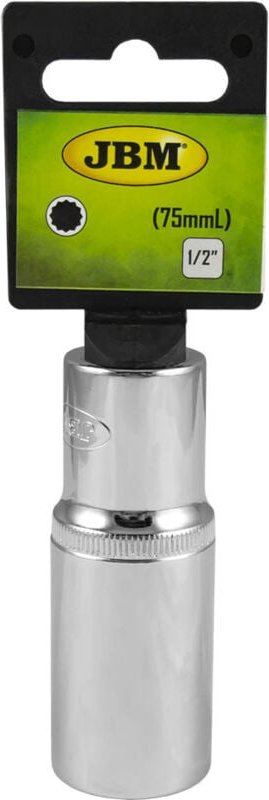 JBM - xzn 1/2' 75mm Steckschlüssel. länge 14mm. Chrom 13607