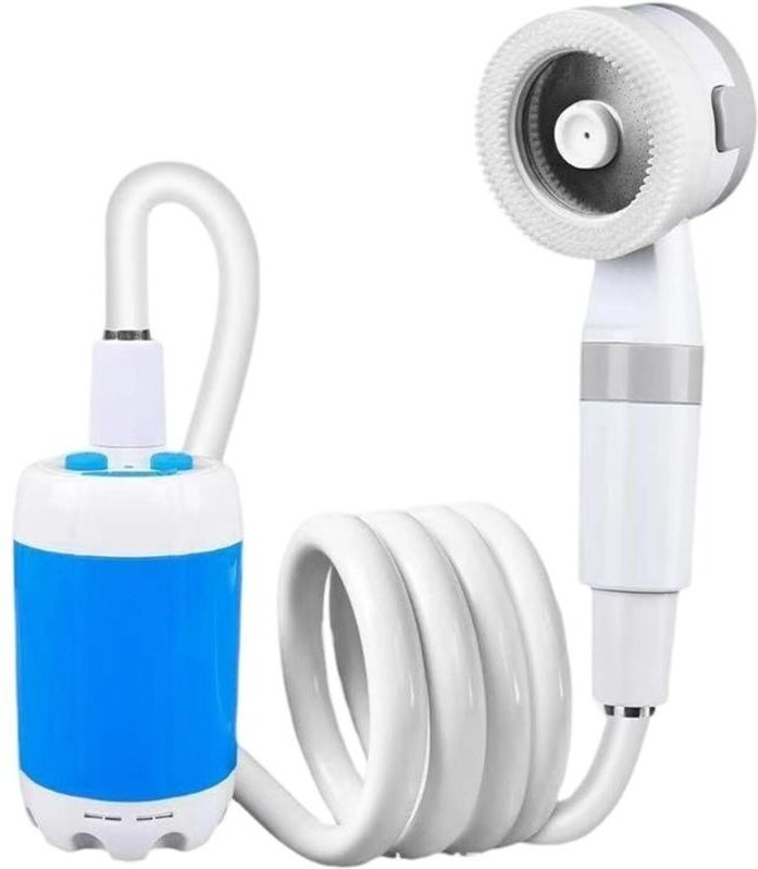 Vtizikl Pompe de douche portable – Douche de voyage rechargeable, étanche, équipement de camping pour le lavage, le nett...