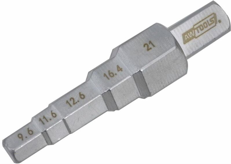 AWTOOLS Heizkörperventilschlüssel de, Modell AW20620, 1/2", aus verchromtem CrV-Stahl, 5-stufige Ausführung, ideal für I...