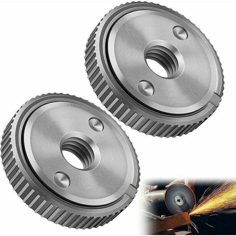 2 Stück Schnellspann-Klemmen passend für alle Winkelschleifer mit 14er Gewinde, Winkelschleifer Zubehör Trennscheibe für...