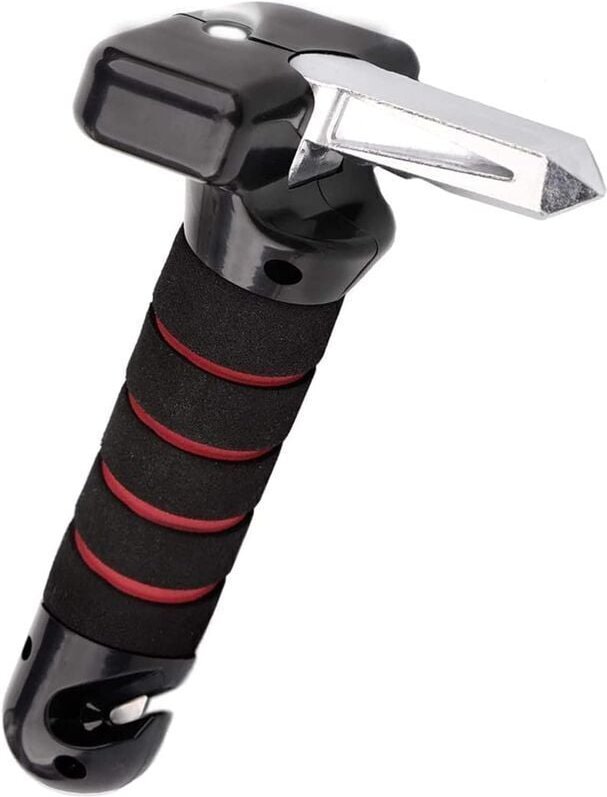 Multifunktionaler Auto-Sicherheitshammer, Auto-Hilfsgriff, Not-Fluchtwerkzeug mit Fensterbrecher und Sicherheitsgurtschn...