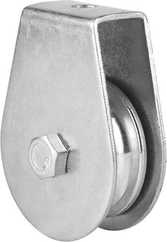 Seilzugblock, 0,3 t Tragkraft, Einzelrolle, verschleißarme Schwenkrolle, robustes Heberad für Drahtseile (03)