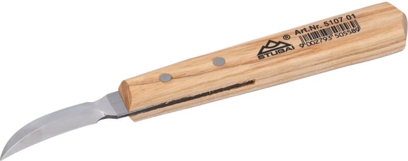 Stubai - Kerschnitzmesser zweischneidig, Klingenlänge 50 mm Schnitzmesser Stahl