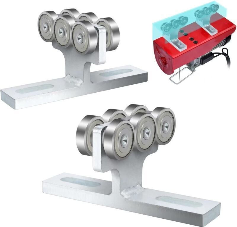 Vtizikl Chariot à roulettes pour installation de palan électrique à 6 roues, silencieux pour une utilisation avec 3,8 cm...