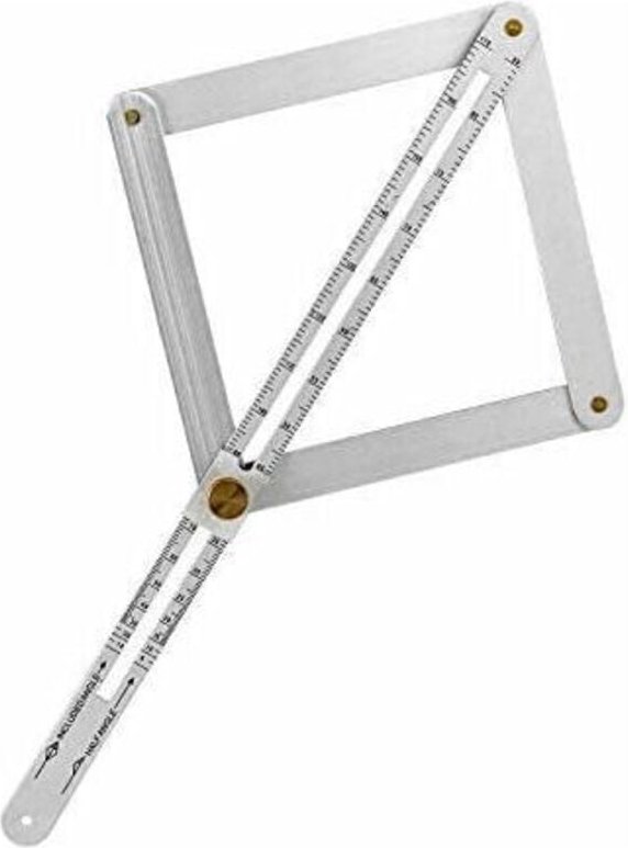 Mehrwinkel-Messlineal aus Aluminiumlegierung für Holzbearbeitung, Heimwerker-Messwerkzeug für Schreiner