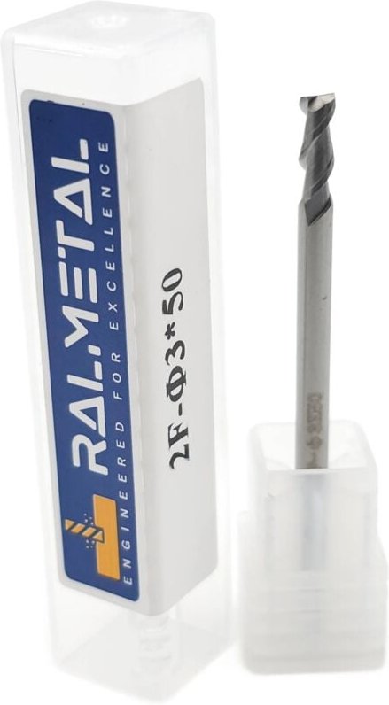 VHM-Fräser für Aluminium 2P 3 x 8 x 3D x 50 mm 45 HRC