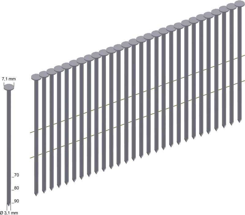 Coilnägel, 3600 Stk. CNW31/90BK - Prebena