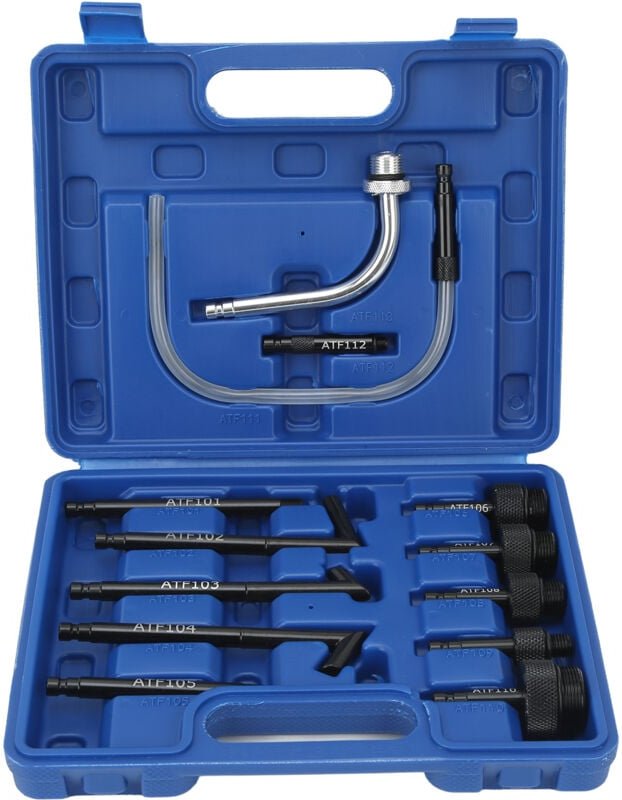 FOREHILL 13-teiliger ATF-Getriebeeinfülladapter, Verbindungswerkzeug für die Getriebeöleinfüllpumpe aus Kohlenstoffstahl