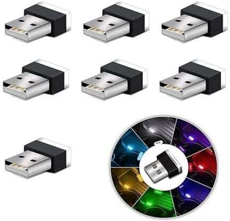 USB-LED-Fahrzeuginnenraumbeleuchtung, 7-teilige Plug-in-5-V-Universelle Mini-LED-USB-USB-Mini-LED-Leuchten für den Innen...