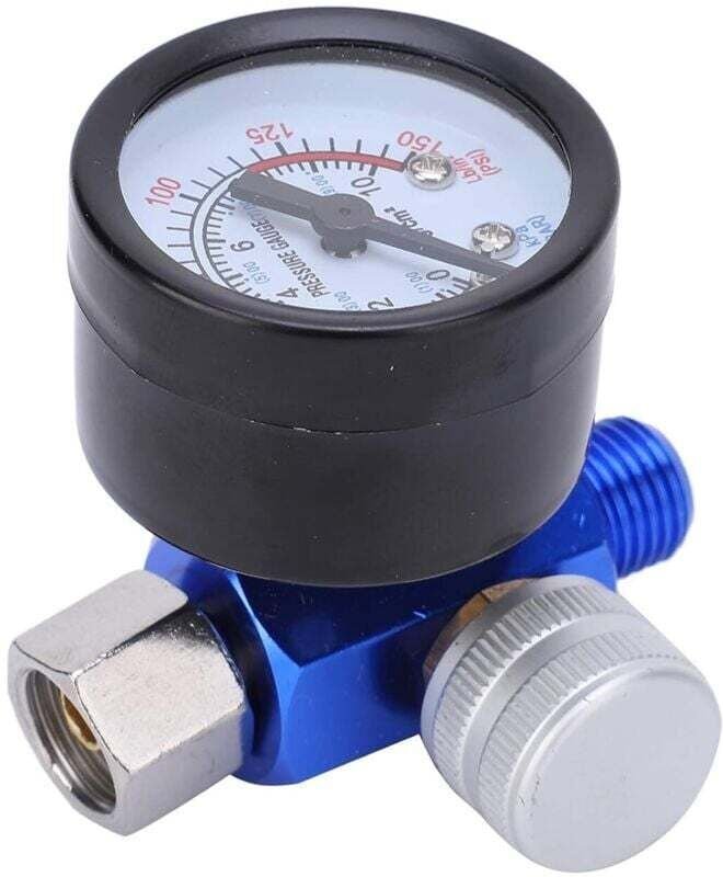Zubehör für Druckluftwerkzeuge mit Manometer für 1/4-Zoll-Farbpistole, Luftdruckregler