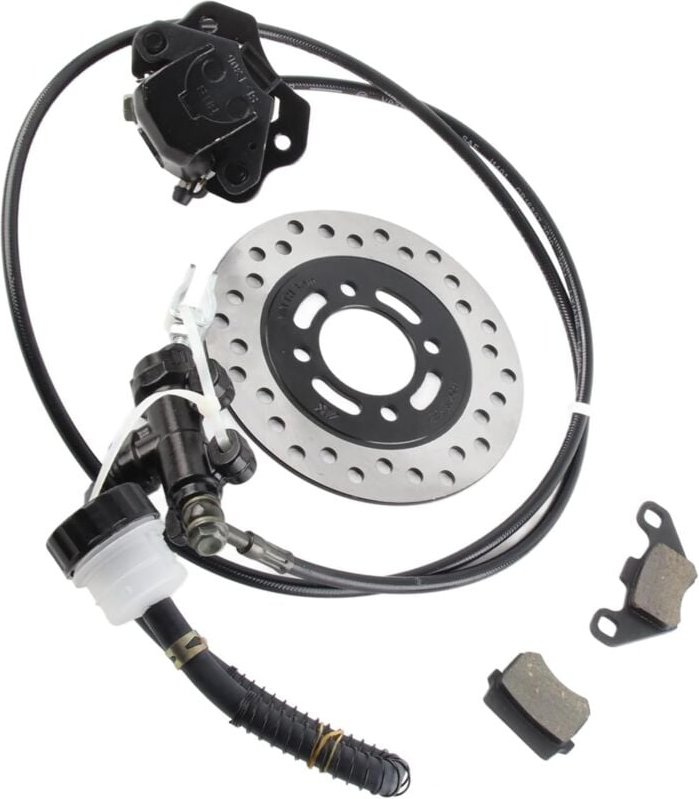 Rosvola Go Kart Hydraulisches Scheibenbremssattelsystem hinten, Go Kart-Bremssatz für 50 cc, 110 cc, 125 cc, 150 cc, 200...