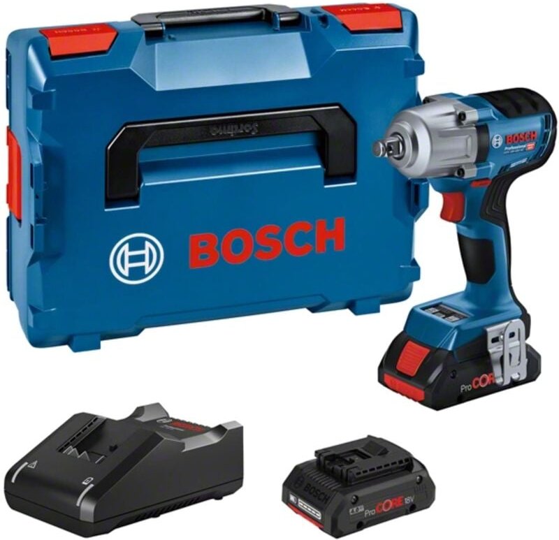 Bosch Professional - Bosch Akku-Drehschlagschrauber gds 18V-450 hc, 2x ProCORE 4,0, BT-Modul, l-boxx