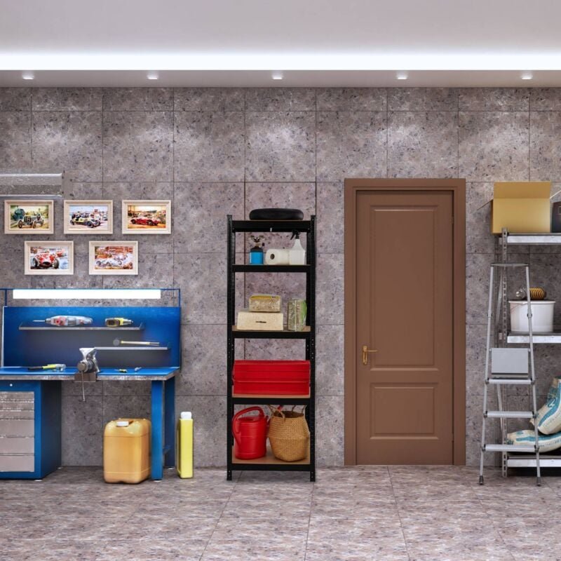 Schwerlast-Stahlregal mit 5 Ebenen