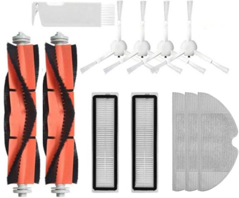 Dreame abnehmbare Hauptbürste, Seitenbürste, Filterlappen-Teile, 12 Stück