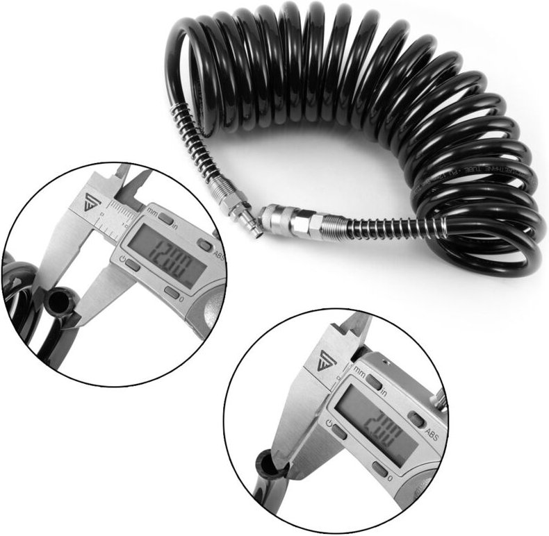 STAHLWERK DS 05 ST Professioneller Spiral Druckluftschlauch 5 Meter