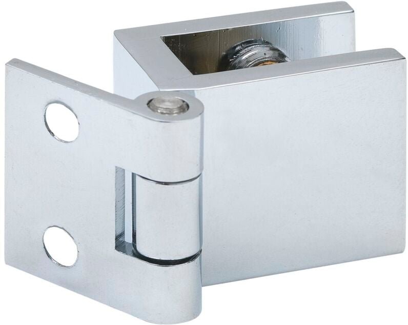 Fonsegrive - Glastürscharnier H25/R7, Glas 6-8 mm 32x25 mm, Messing verchromt poliert