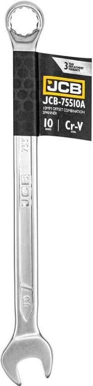 JCB Doppelringschlüssel, gewinkelt 75° 10 mm // 75 Grad - Doppelringschlüssel, gewinkelt