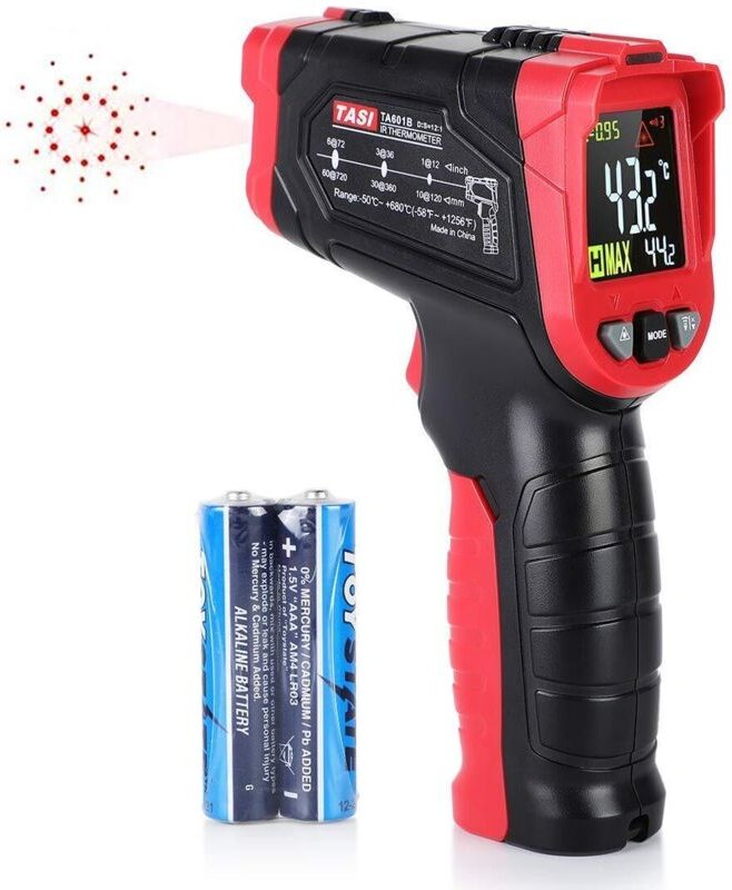 Infrarot-Thermometer, berührungsloses Laser-Thermometer mit HD-Farbdisplay und intelligentem Sleep-Timer, -50 °C bis 480...