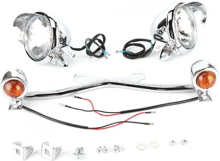 LED-Nebelscheinwerfer für Honda Shadow VT750/VTX1300 – Integrierter Blinker – Verbesserte Sichtbarkeit bei schlechtem We...