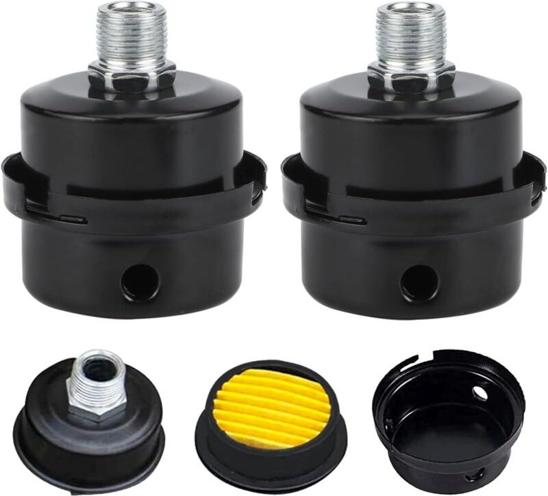 Stück Kompressor-Schalldämpferfilter, 3/8 Zoll 16 mm Luftfilter für Kompressor, für Luftkompressor-Ersatzteile Kompresso...
