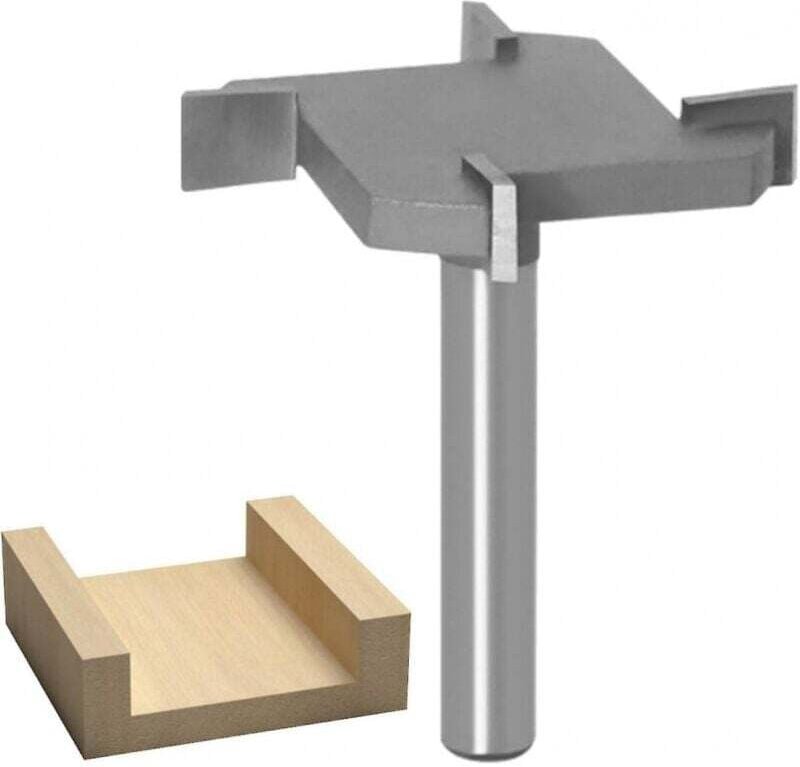 Nutfräser für Spoilerflächen, 4 Flügel, 6 mm Schaft, Hobelfräser zum Planen von Platten, 40 mm Schnitt