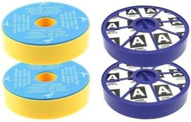 Waschbares Vor- und Nachmotorfilter-Set, HEPA-Allergiefilter-Set für Dyson DC19, DC20 und DC29 Staubsauger (je 2 Stück)