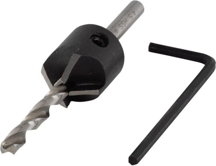 Wolfcraft Vorbohrer mit Senker 2499000 Ø 4,5 - 16 mm Rundschaft Metallbohrer