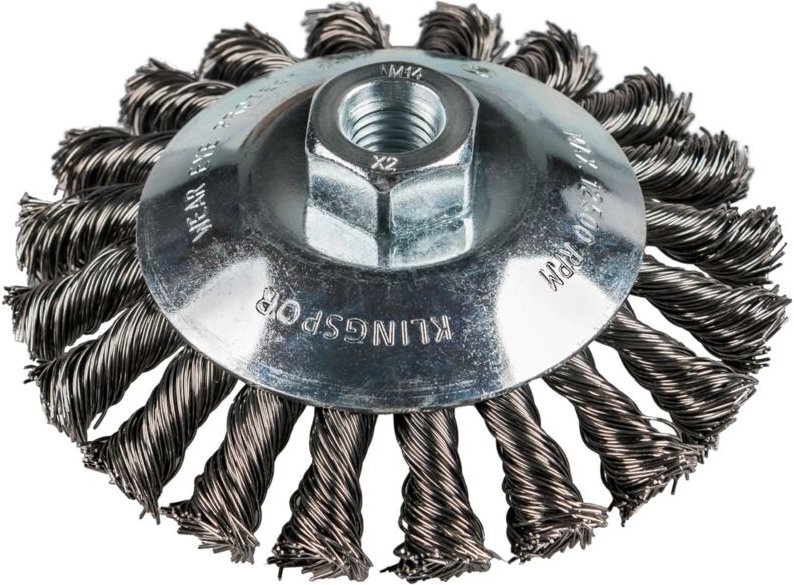 Klingspor - bk 600 z Kegelbürste gezopft Anzahl Reihen 1, 100 mm Gewinde m 14 0,5 Stahl