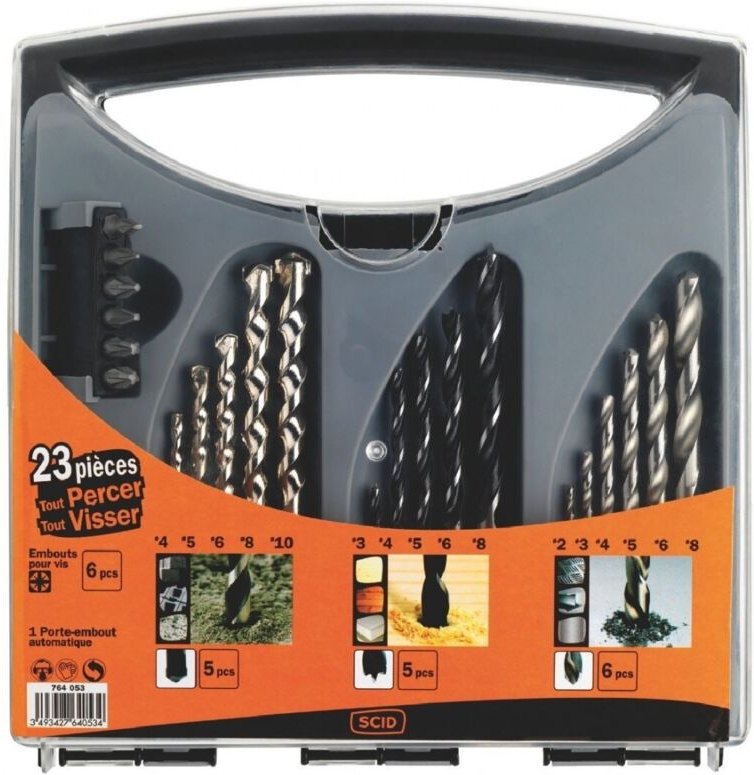 Schraubenzieher-Set 23 Teile zum Durchbohren und Verschrauben