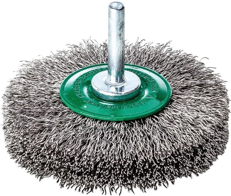 Lessmann Rundbürste V4A gewellt mit Schaft 50x10x0,2mm