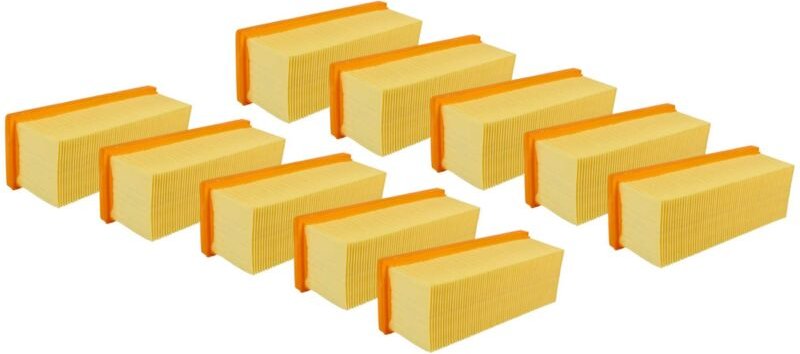 vhbw 10x Flachfaltenfilter Ersatz für Kärcher 6.414-498.0 für Staubsauger