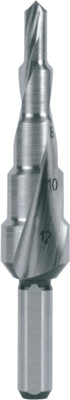 RUKO Stufenbohrer HSS spiralgenutet mit Kreuzanschliff 5 Stufen Ø 4 - 12 mm - 101050-5