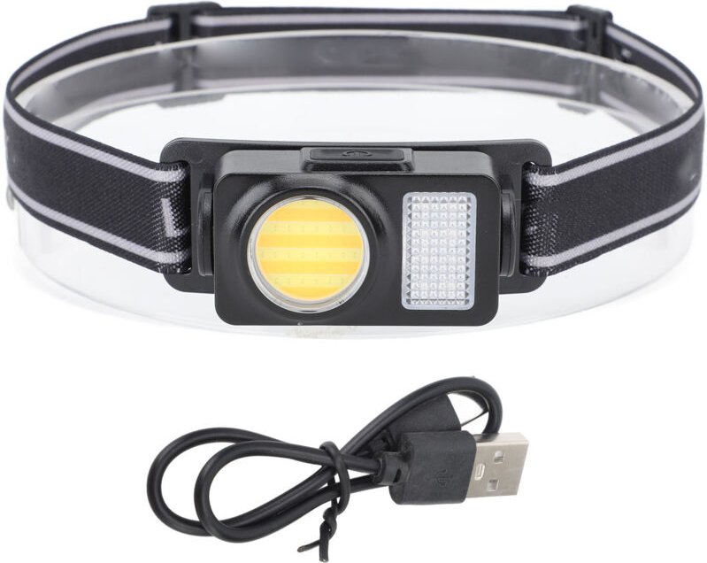 Wiederaufladbare, multifunktionale, wasserdichte Stirnlampe mit verstellbarem Kopfband über USB für Nachtangeln, Radfahr...