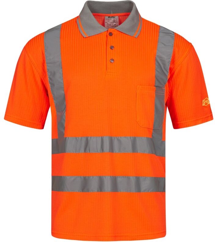 CARLOS UV-Warnschutz-Polo-Shirt Orange Größe 3-XL(58/60)