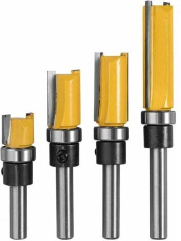 4 Stück 1/4" Holzfräser Kopierfräser (4 Größen) aus legiertem Stahl hoher Qualität, die Klinge 10 mm, 20 mm, 25 mm, 38 m...