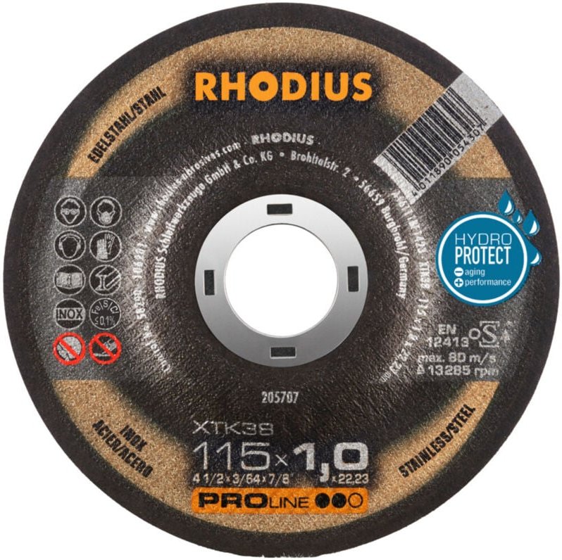 XTK38, 50 Stück, 115 x 1,0 mm, Trennscheibe - Rhodius