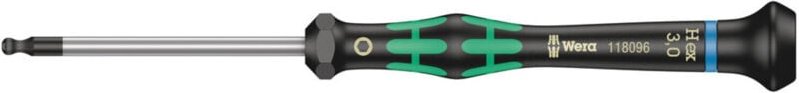 Elektronik- Schraubendreher Innensechskant 3mm mit Kugelkopf Wera